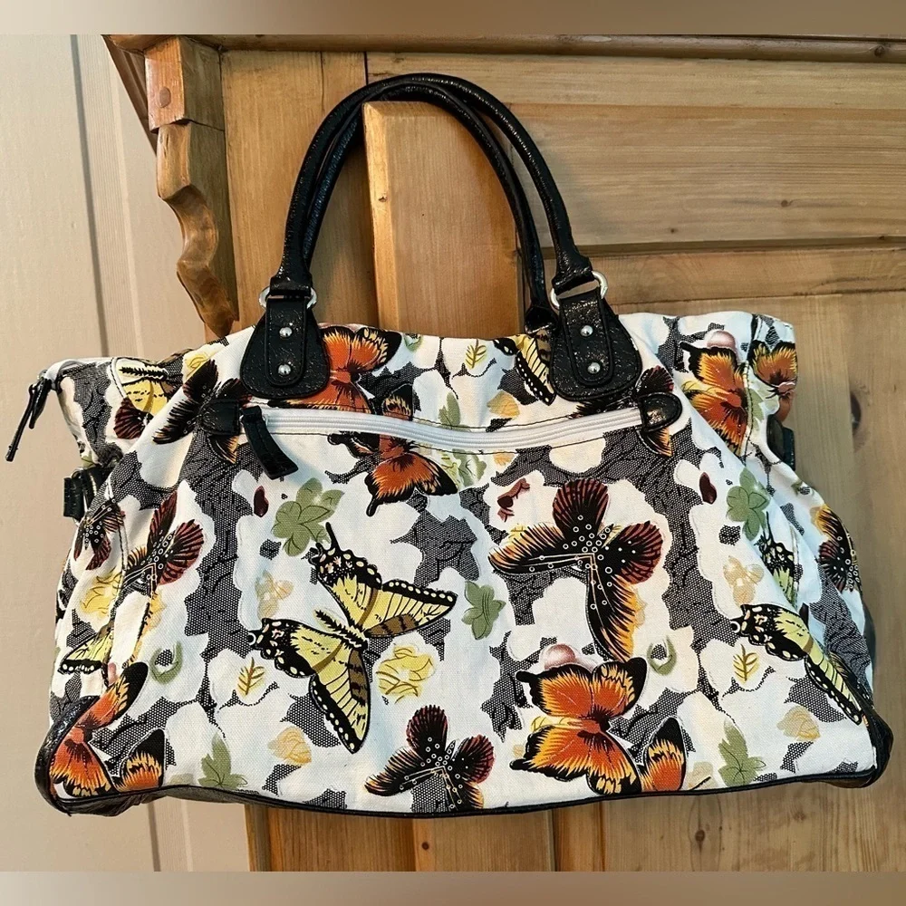 Beautiful Butterfly Overnight Travel Carpet Bag Unique Tapestry Feel